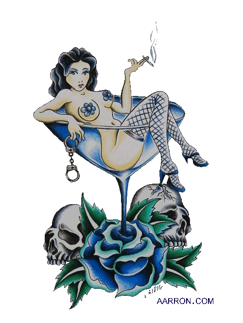 Aarron's tattooing the blues tattoo art project for Port Angeles Wa