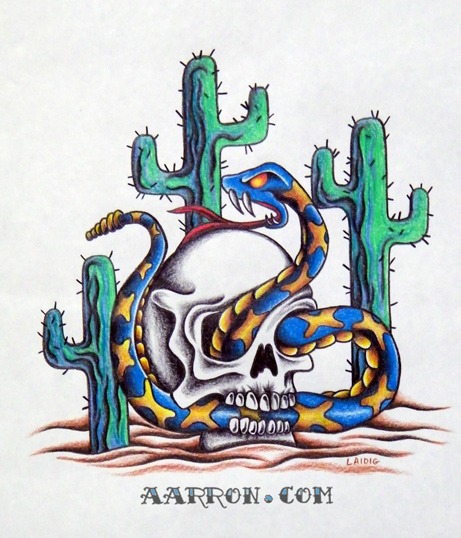 skull and snake flash