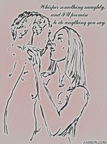 whisper something sexy sexting message drawing
