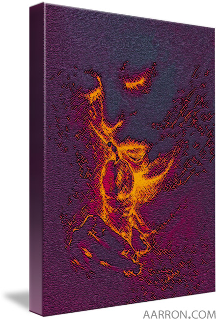 Hot job well done Sizzle digital enhanced fine art Hot job well done ertic artwork with an oral sex orgasm theme created from original ink and acrylic painting mixed media piece