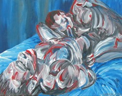 Lipstick and Glory gay erotic art painting