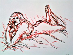 figure sketch in ink