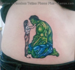 Betty calming the hulk tattoo