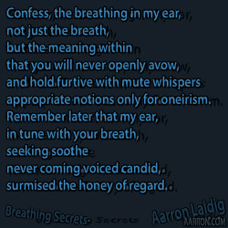 breathing secrets poem by Aarron Laidig