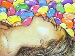 jellybean mixed media erotic art