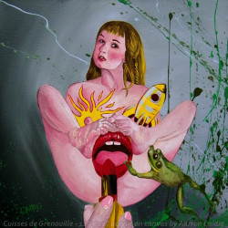 Cuisses de Grenouille Erotic surrealism painting 