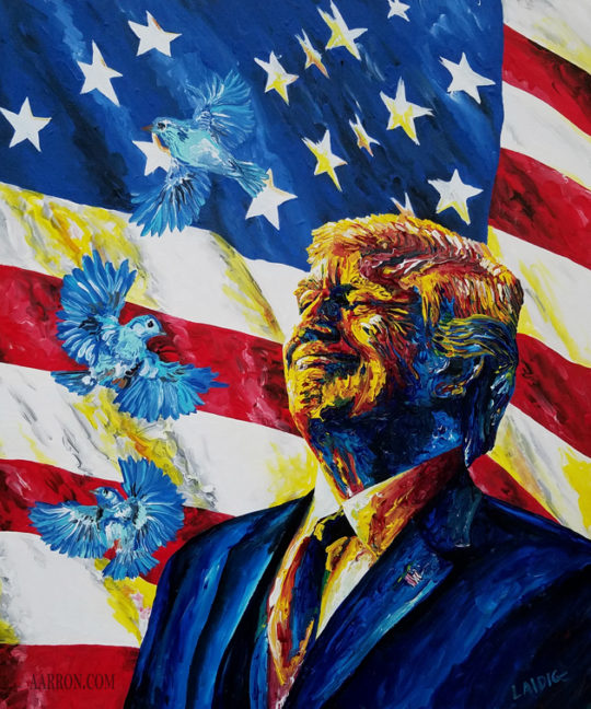 Tweet Trump Painting by Aarron Laidig