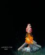 burning zombie heart