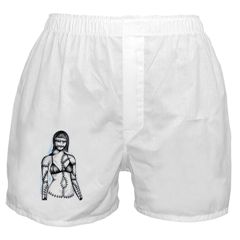 Boxers with zombie doll tattoo design