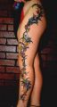 tribal floral leg design
