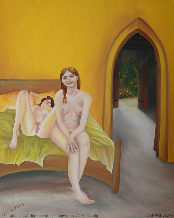 To Have lain with Aurora fine art painting by Aarron Laidig