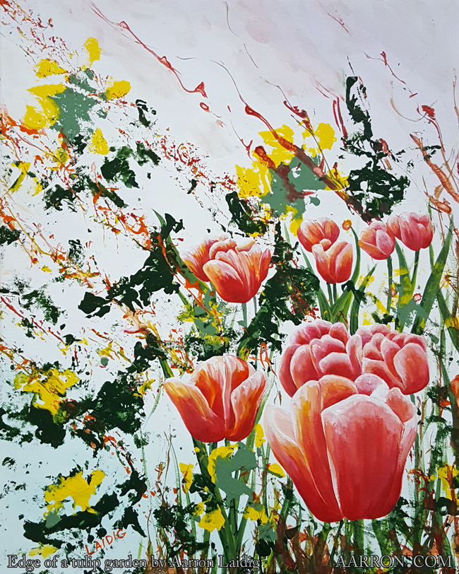 Edge Of A Tulip Garden Painting by Aarron Laidig