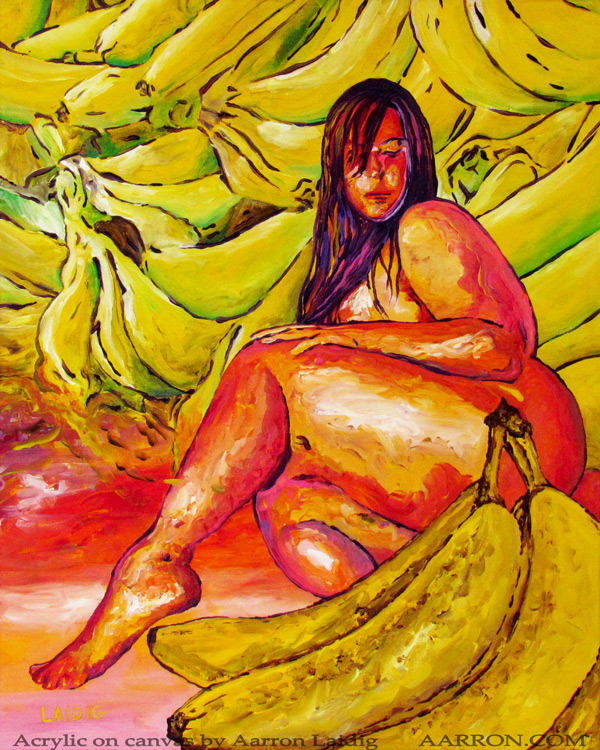 Banana Boat original painting on canvas