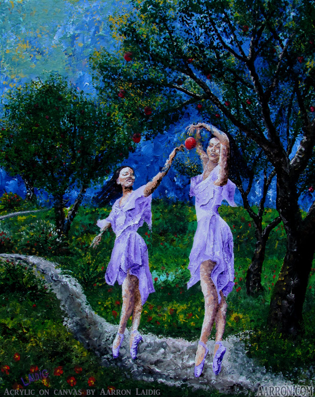 Dancing in the garden of delights painting on canvas original 