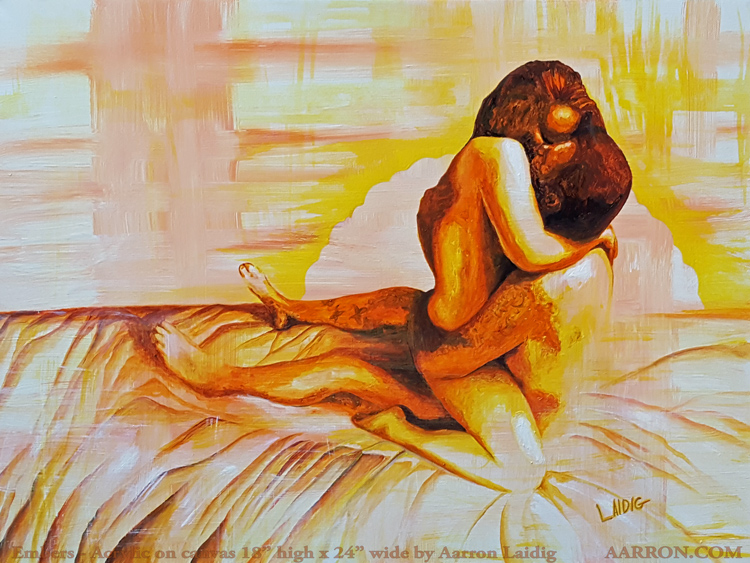 embers twin flame lovers painting