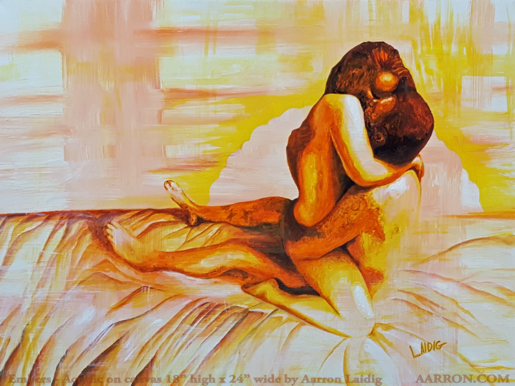 Embers romantic sex painting