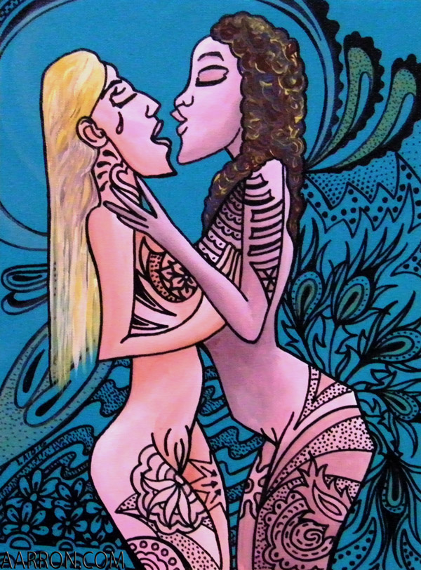 shussh painting by Aarron L