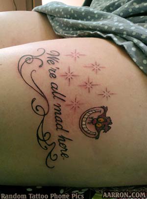 Were all mad here  Alice in Wonderland  Tattoo Circle