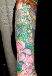 partially done floral sleeve pic inner forearm