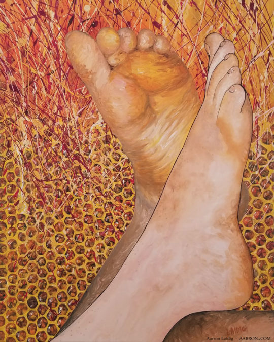 instruments of instigation foot lust painting tease artwork fine art