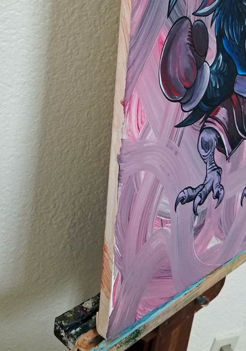 Battle Raven Painting side process view